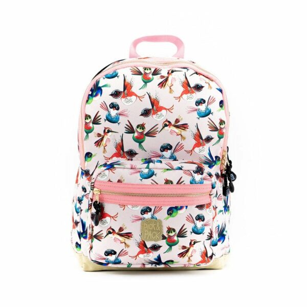 Pick & Pack Birds Backpack M Soft Pink