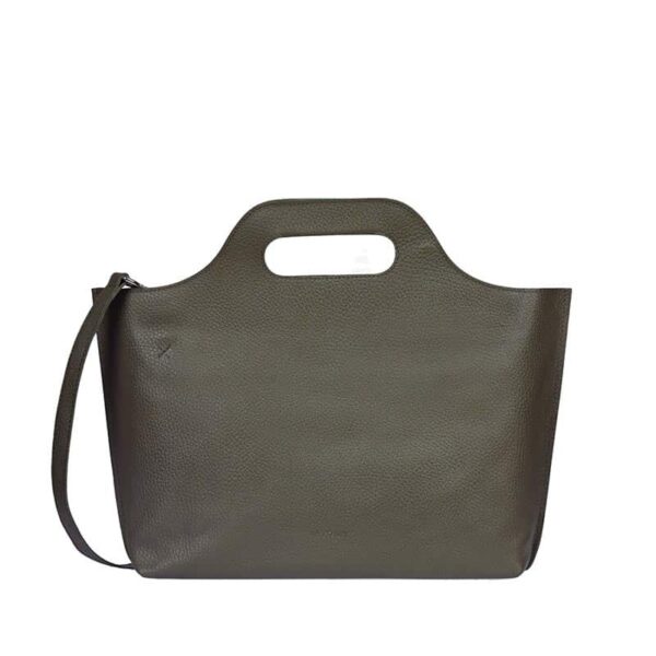 MYOMY My Paper Bag Carry Handbag Rambler Dark Green