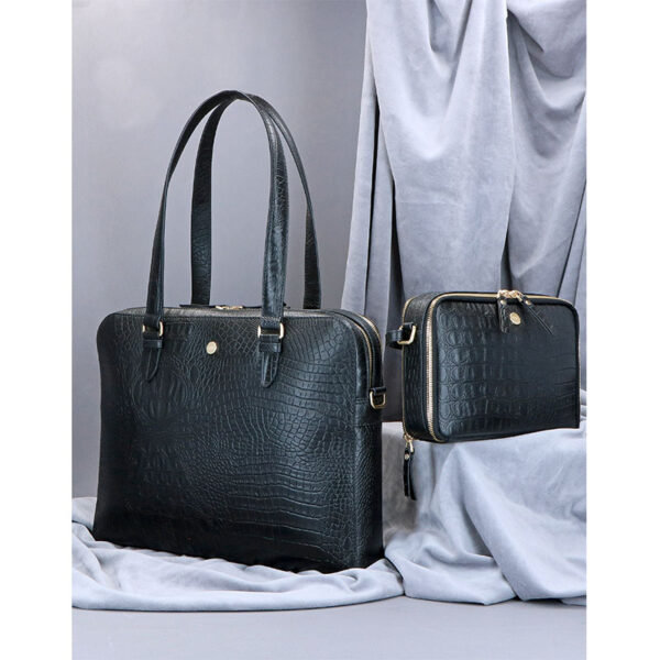 FMME Claudia Businessbag 15.6' Croco Black