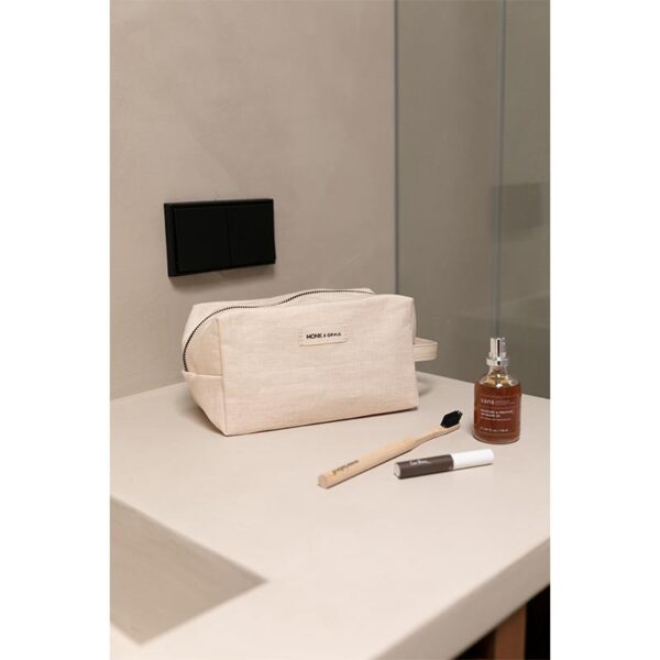 Monk & Anna Toiletry Bag Linnen Milk