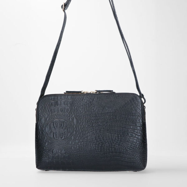 FMME Crossbody Carmen 10.5' Croco Black