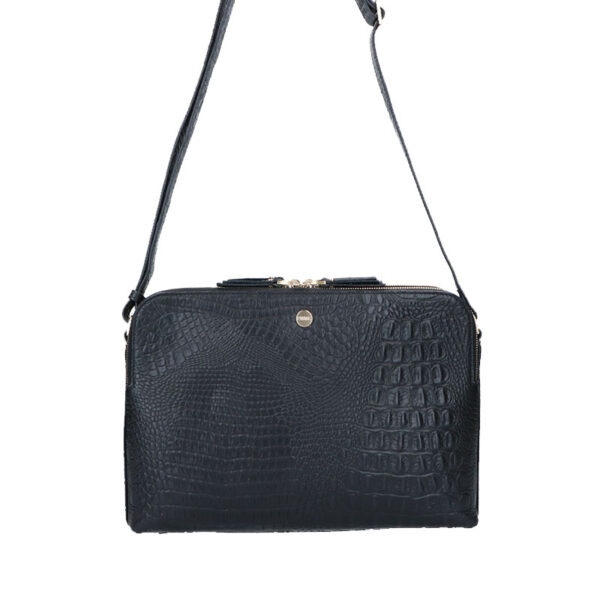 FMME Crossbody Carmen 10.5' Croco Black