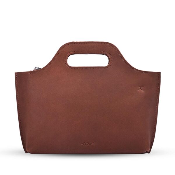 MYOMY My Paper Bag Carry Mini Hunter Cognac