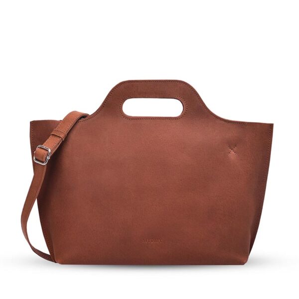 MYOMY My Paper Bag Carry Handbag Hunter Cognac