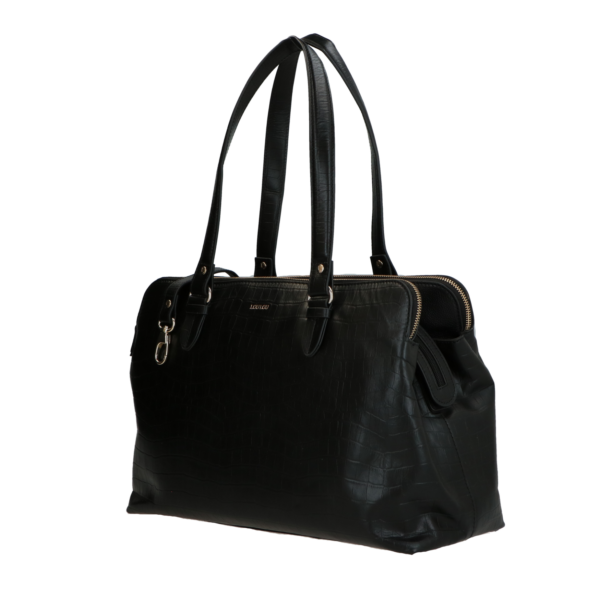 LouLou Essentiels 07LAPTOPBAG Classy Croc Black
