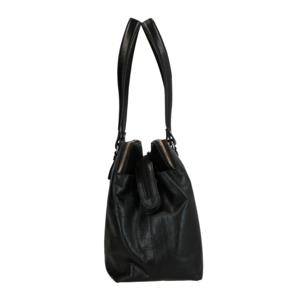 LouLou Essentiels 07LAPTOPBAG Classy Croc Black