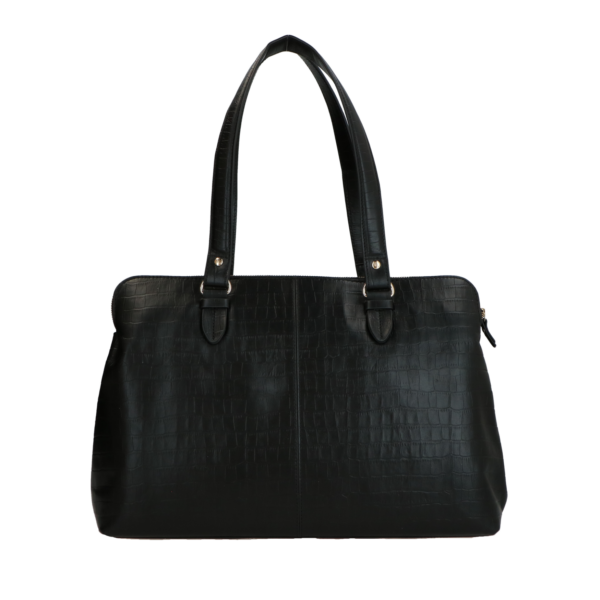 LouLou Essentiels 07LAPTOPBAG Classy Croc Black