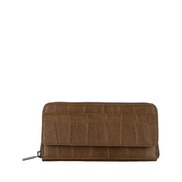 Cowboysbag Grand Croco Purse Narko Olijf