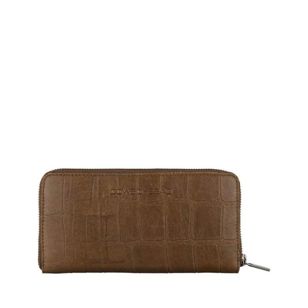 Cowboysbag Grand Croco Purse Narko Olijf