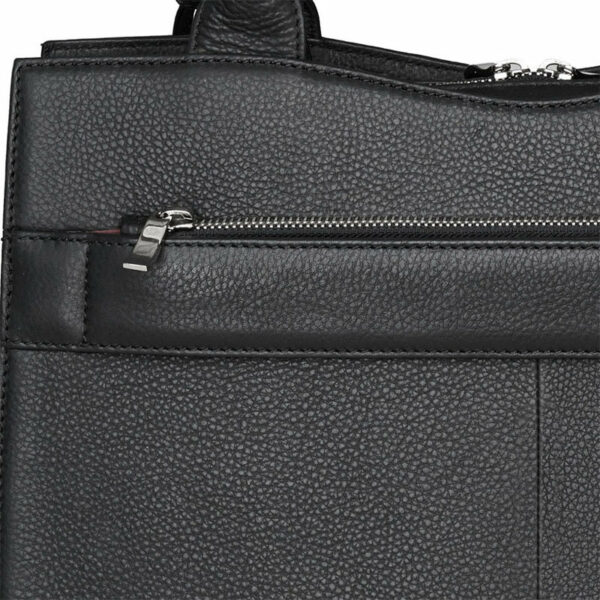 Socha Genuine Leather Business Bag 12-14" Diamond Edition Black