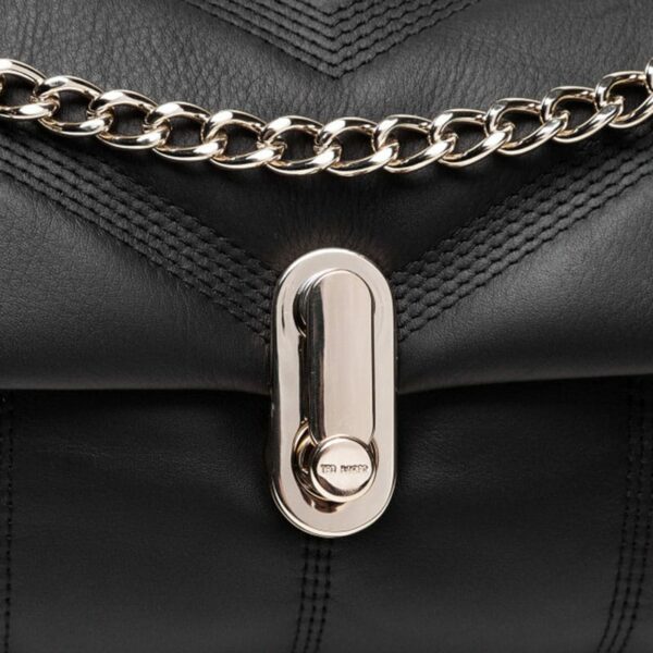 Ted Baker Ayahli Leather Puffer Quilted Shoulder Bag Black