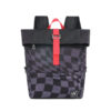 YLX Original Backpack Kids Dark Grey Black Wavy Checkered