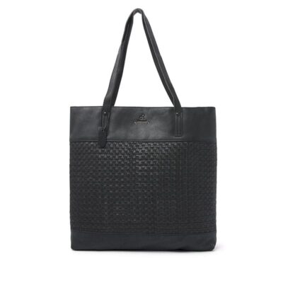 dR Amsterdam Tampa Braided Shopper Black