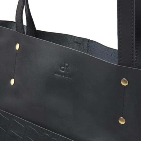 dR Amsterdam Laurel Croco Shopper Black
