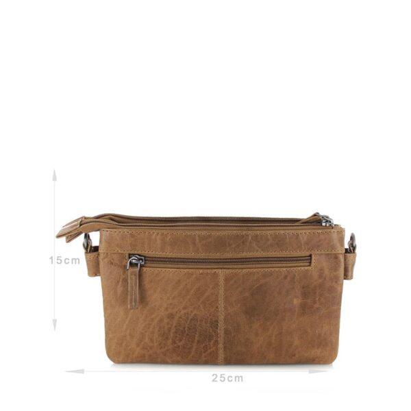 DSTRCT Flora Fountain Clutch Schoudertas Croco Taupe