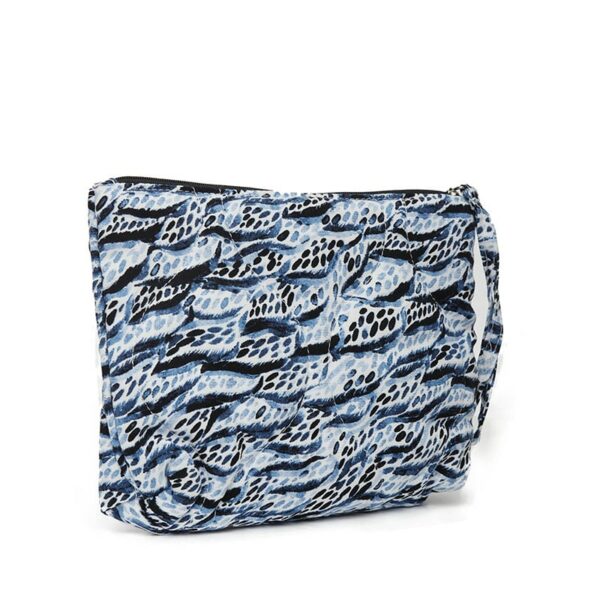 Fabienne Chapot Make Up Bag Cream White  / Ocean Bl Sassy Sardines
