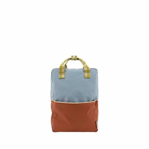 Sticky Lemon Backpack Large | Colourblocking | Blue Berry + Willow Brown + Pear Green