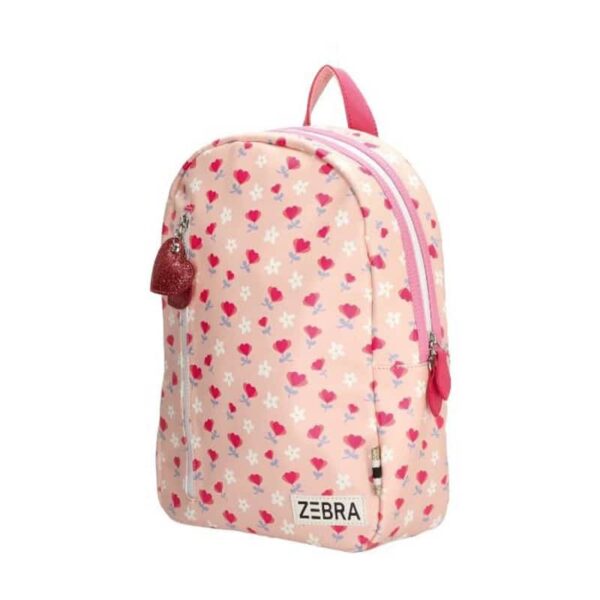 Zebra Girls Rugzak Pink Flower Hartjes
