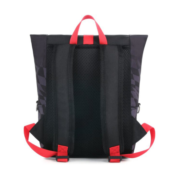 YLX Original Backpack Kids Dark Grey Black Wavy Checkered