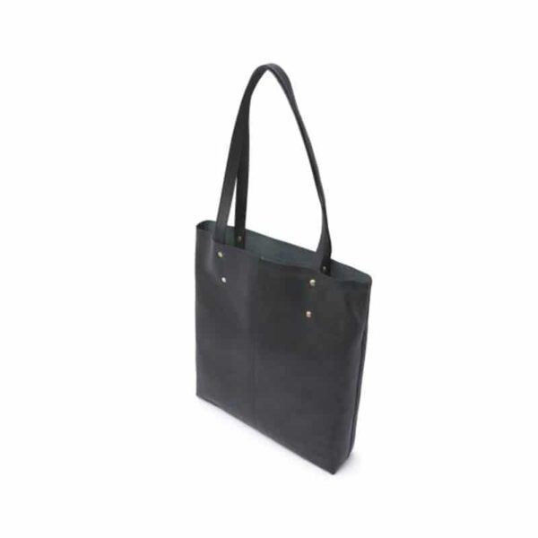 dR Amsterdam Laurel Croco Shopper Black