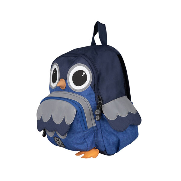 Pick & Pack Backpack Owl Shape Blue Melange