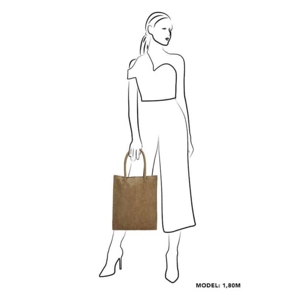Zebra Trends Shopper Natural Bag Rosa Olijf
