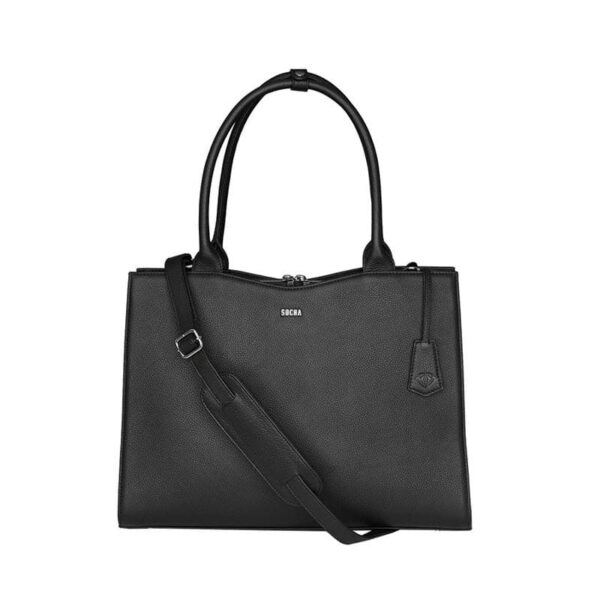 Socha Genuine Leather Business Bag 12-14" Diamond Edition Black