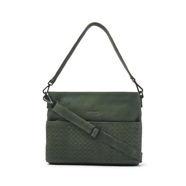 dR Amsterdam Tampa Braided Hand / Shoulderbag Green