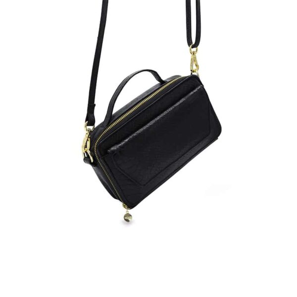 MŌSZ Naomi Crossbody Plain Jungle Black Shiny Light Gold