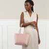Ted Baker Jorjina Flower Eyelet Small Shopper Pale Pink