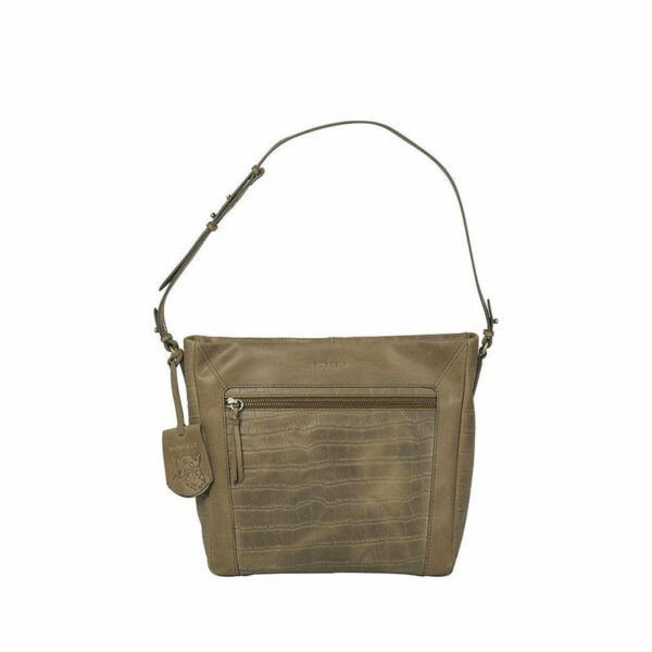 Burkely Croco Cassy Hobo Taupe