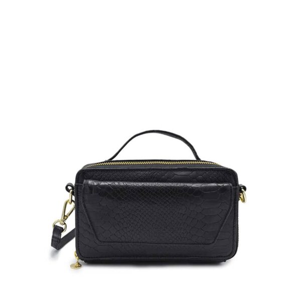 MŌSZ Naomi Crossbody Plain Jungle Black Shiny Light Gold