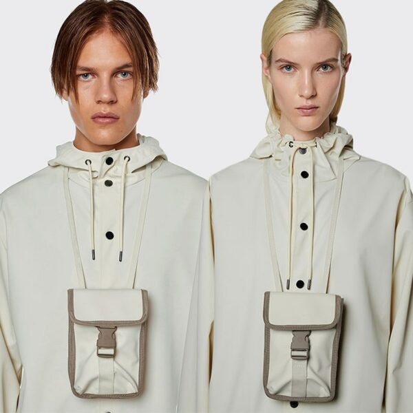 Rains Buckle Money Pouch Beige
