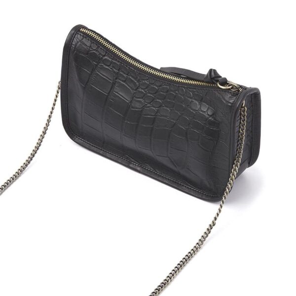 dR Amsterdam Laurel Croco Shopper Black