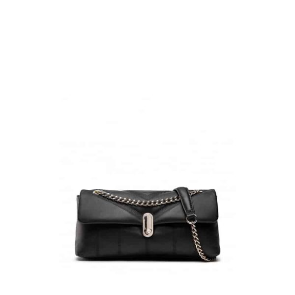 Ted Baker Ayahli Leather Puffer Quilted Shoulder Bag Black