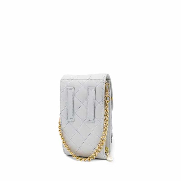 MŌSZ Bag Phone Bag Large Quilted Off white Shiny Light gold