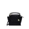 MŌSZ Phoebe Handbag Quilted Black Shiny Light Gold