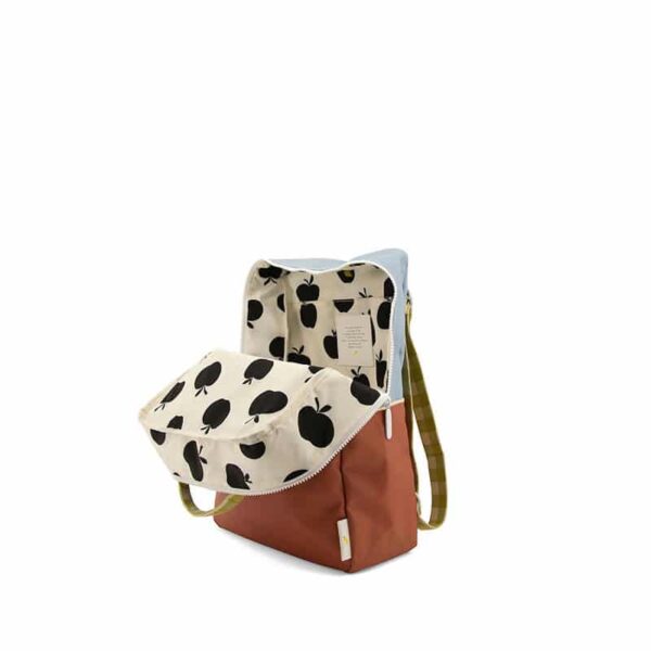 Sticky Lemon Backpack Large | Colourblocking | Blue Berry + Willow Brown + Pear Green