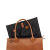 Plevier Amber leren damestas 2-vaks15.6 inch cognac