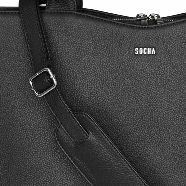 Socha Genuine Leather Business Bag 12-14" Diamond Edition Black
