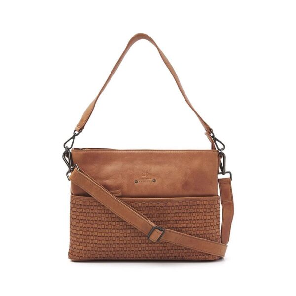 dR Amsterdam Tampa Braided Hand / Shoulderbag Camel
