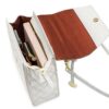 MŌSZ Phoebe Handbag Quilted Off White Shiny Light Gold