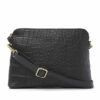 dR Amsterdam Laurel Croco Shoulderbag Black