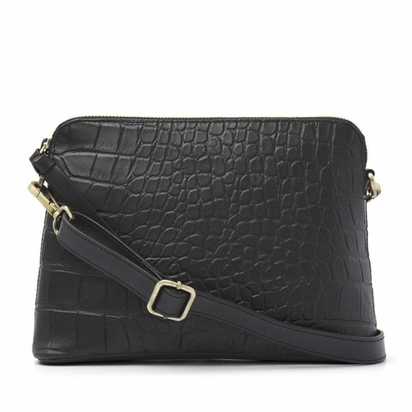 dR Amsterdam Laurel Croco Shoulderbag Black