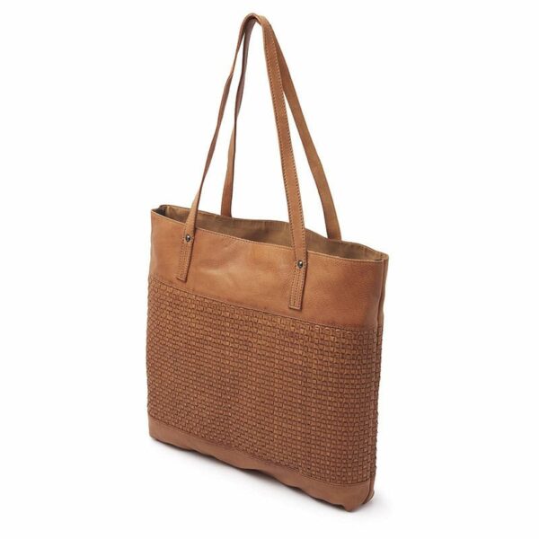 dR Amsterdam Tampa Braided Shopper Camel