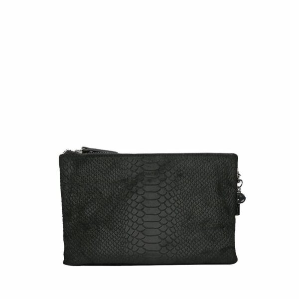 LouLou Essentiels 04Clutch Bag Sugar Snake Black