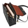 MŌSZ Phoebe Handbag Quilted Black Shiny Light Gold