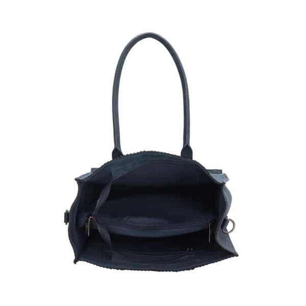 Zebra Trends Natural Handbag Lisa XL Jeans Blue