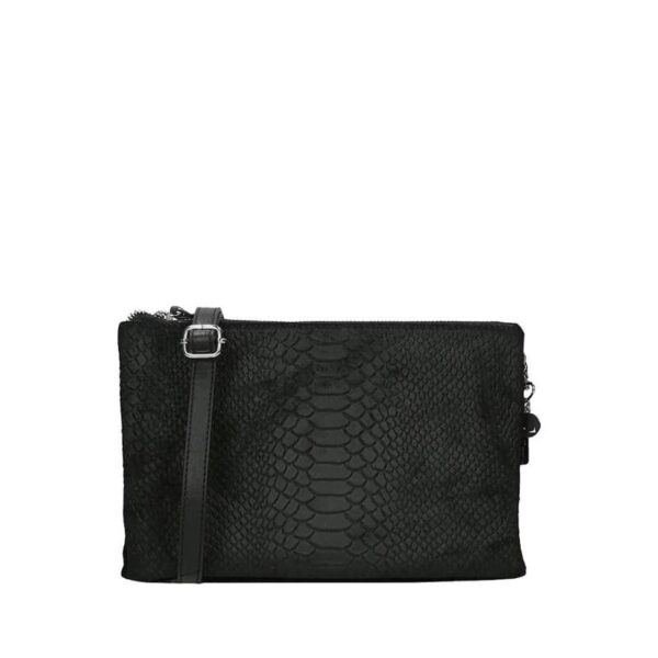 LouLou Essentiels 04Clutch Bag Sugar Snake Black