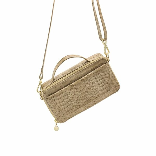 MŌSZ Naomi Crossbody Plain Jungle Black Shiny Light Gold